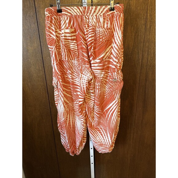 Panama Jack Tropical Pant/Shirt Set Soft Linen Rayon Blend Sz Lg Beach Resort - Picture 10 of 11